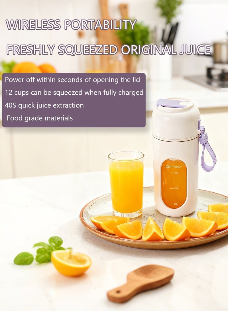 Interstella Portable Mini Blender 340ml, 60W USB-C Smoothie Maker with High-Speed Blades, BPA-Free Personal Juicer for Travel, Gym & Home - Image 3